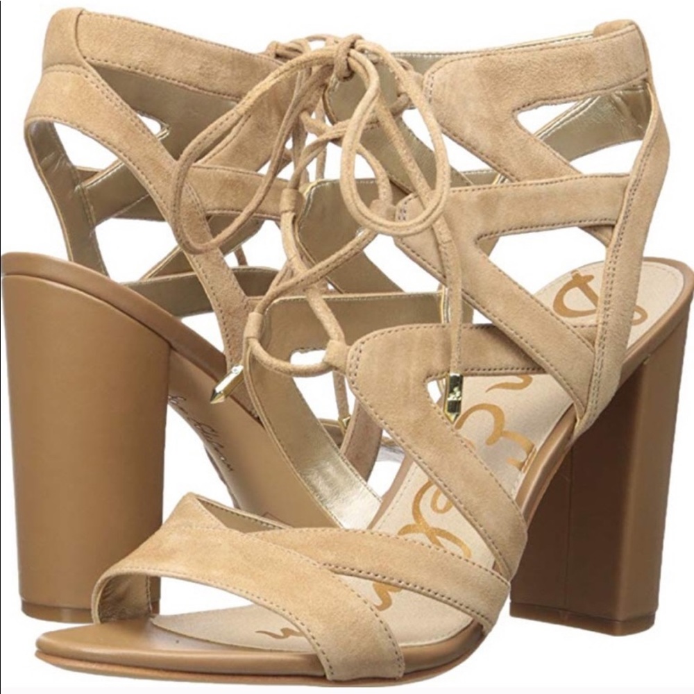 BRAND NEW Sam Edelman Lace Up Nude Sandals
